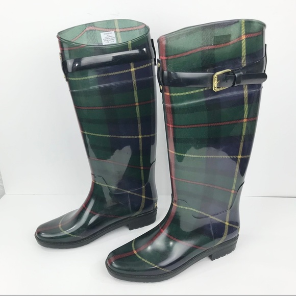 Lauren Ralph Lauren RossalynII Tall Plaid Rain Boots - Picture 4 of 13